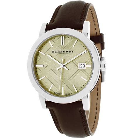 burberry mens watch brown leather|men's burberry watches on sale.